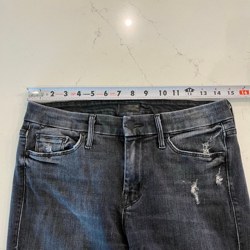 Mother Denim Undone‎ Hem Looker Ankle Jeans in Stealing Shadows size 28 - Picture 12 of 14